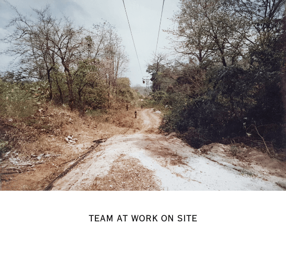 team at work on site