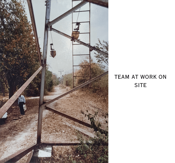 team at work on site