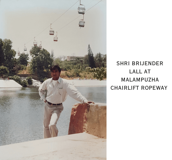 Shri Brijender lall at chairlift ropeway